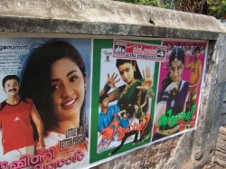 Filmplakate in Indien, hier gesehen in Alappuzha, Kerala. Foto: Oliver Zöllner